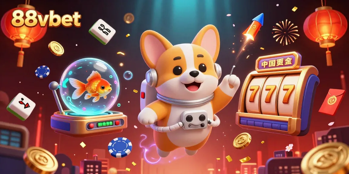 Experience thrilling gaming at 88vbet with a vibrant space casino scene filled with lucky symbols and excitement.