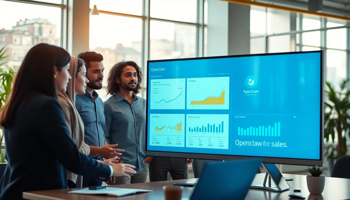 Optimize sales strategies using OpenClaw for sales in a vibrant team collaboration space.