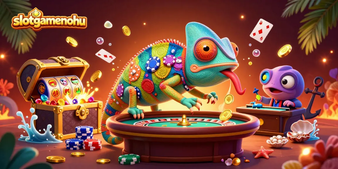 Engage with exciting slotgamenohu jackpots in this vibrant casino atmosphere illustration.