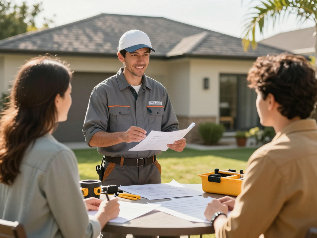 Shashel, a trusted provider for local services, showcasing professional contractors working in a neighborhood.