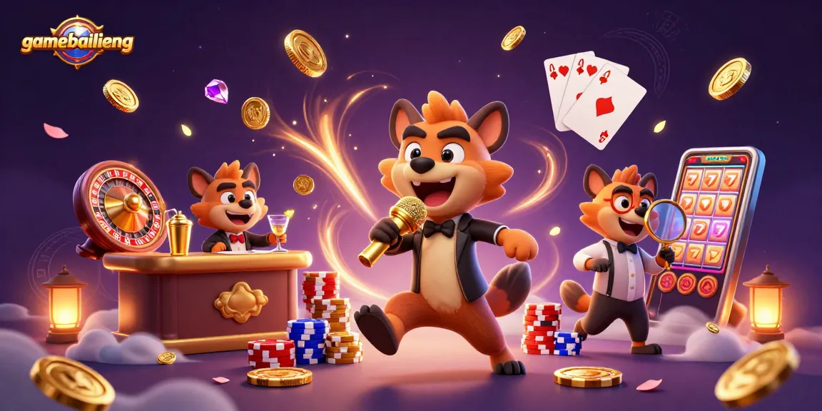 Experience gamebailieng action as hyenas entertain in a dynamic casino scene with golden treasures.
