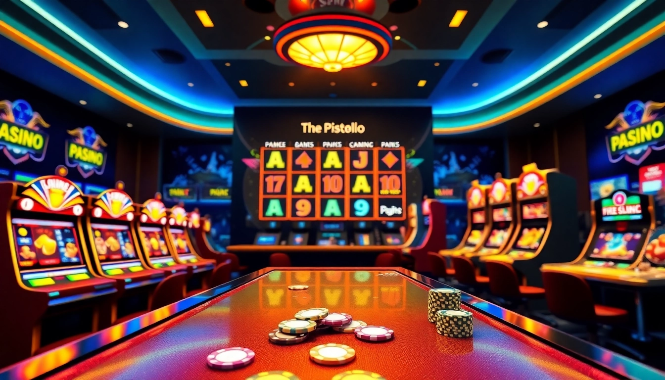 Spelinterface van pistolo casino 1 met kleurrijke gokkasten en live tafels