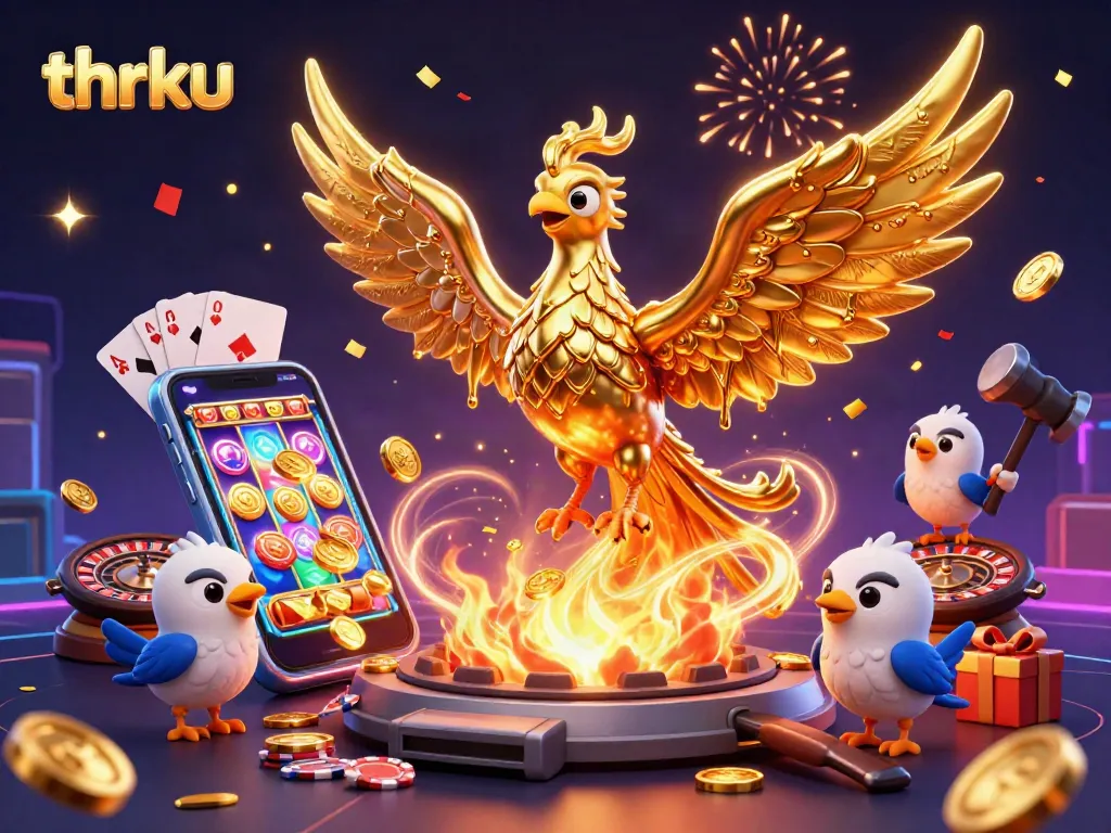 Engage with thrilling slots at thrku featuring a molten golden phoenix and dynamic game elements.