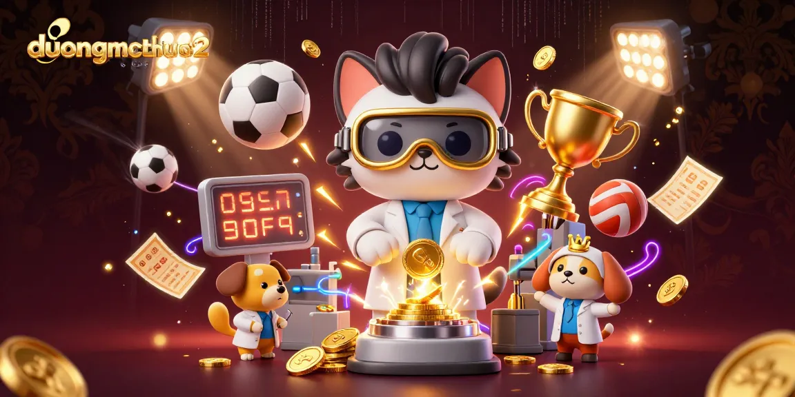 Engage with duongmatchuoc2 while experiencing vibrant 3D illustration of a mad scientist cat in a casino lab